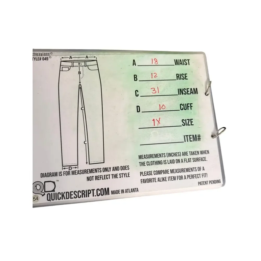 JM Collection core fashion Comfort Waist Trousers women charcoal nite sz 1x